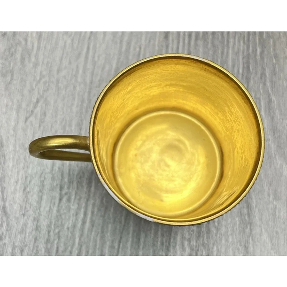 Limoges France Raphael Weill & Co San Francisco Gold Leaves Teacup & Saucer READ